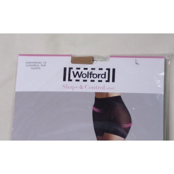 🆕WOLFORD Individual 10 Control Top Tights Pantyhose Sand (Beige) Size Large - Picture 2 of 5